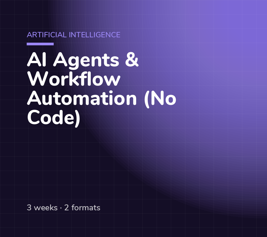 AI Agents & Workflow Automation (No Code)